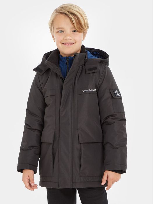 kurtka przejściowa czarna logo Calvin Klein 104 (99 - 104 cm)