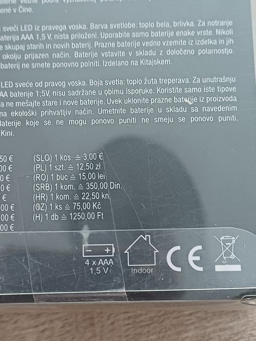 Świece led z prawdziwego wosku 2 sztuki