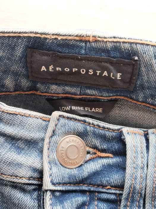 Jeansy low rise flare 000 Reg aéropostale dzwony z niskim stanem w stylu retro y2k