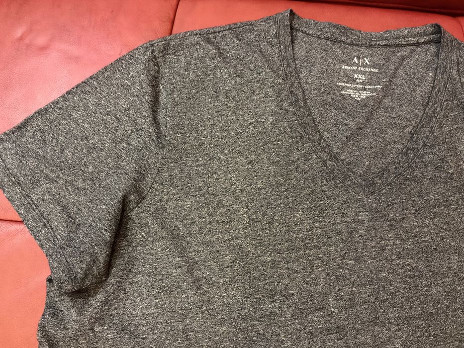 Футболка Armani Exchange slim, серый меланж, р.XXL
