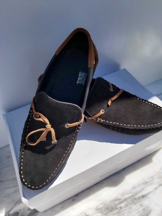 Mokasyny zamszowe BADURA sneakersy trzewiki 41