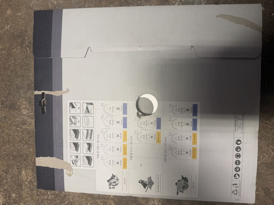 Piła tarczowa specjalna Festool 216x2,3x30 W60