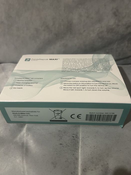 Aparat FonixRepair MAXI wzmacniacz słuchu nowy z zapasem beterii