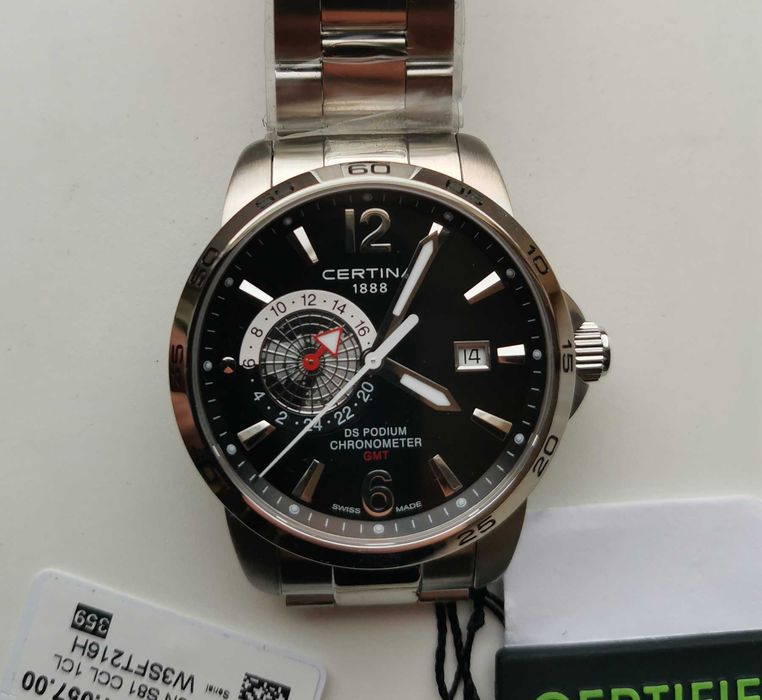 Новий швейцарський годинник Certina Ds Podium GMT / 41 мм