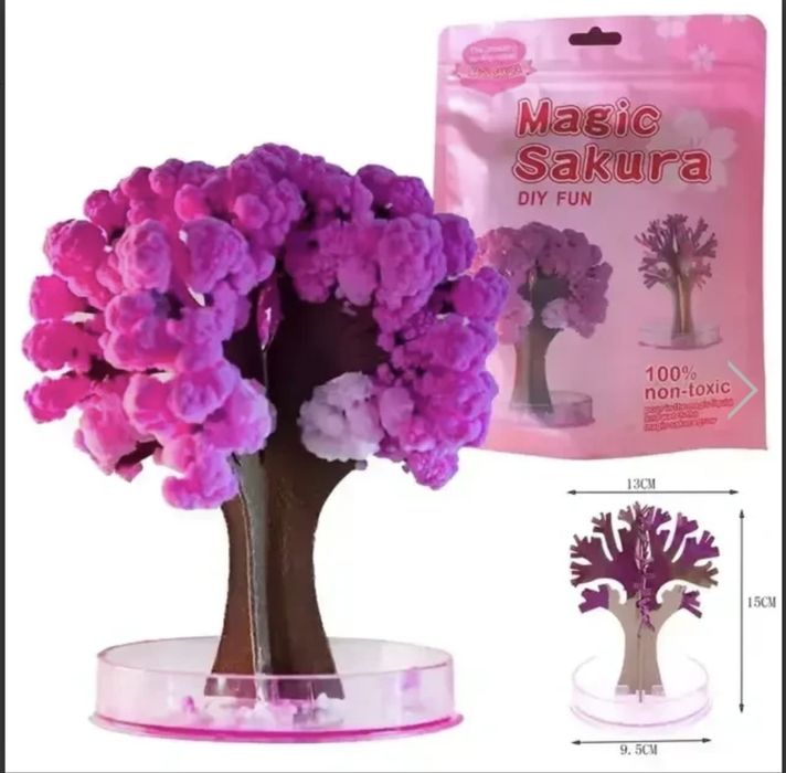 Чарівне зростаюче дерево з паперу Сакура Magic Sakura Штучна квітка са