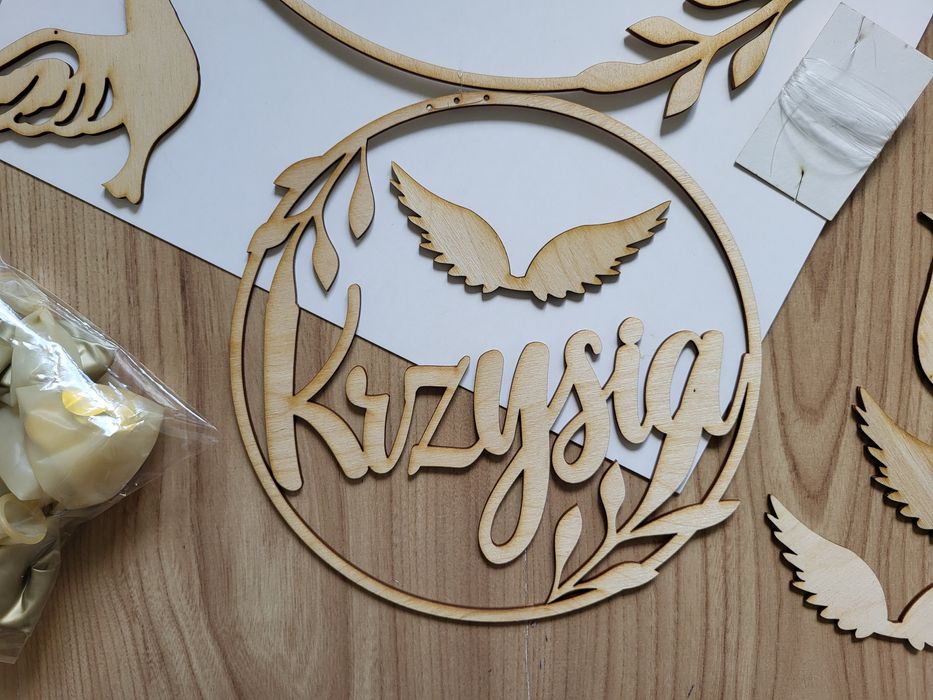 Girlanda topper pierwsza komunia święta imienna Krzyś