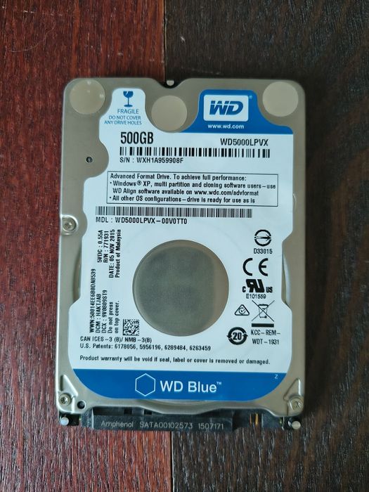 Disco 2.5" WD Blue 500GB HDD