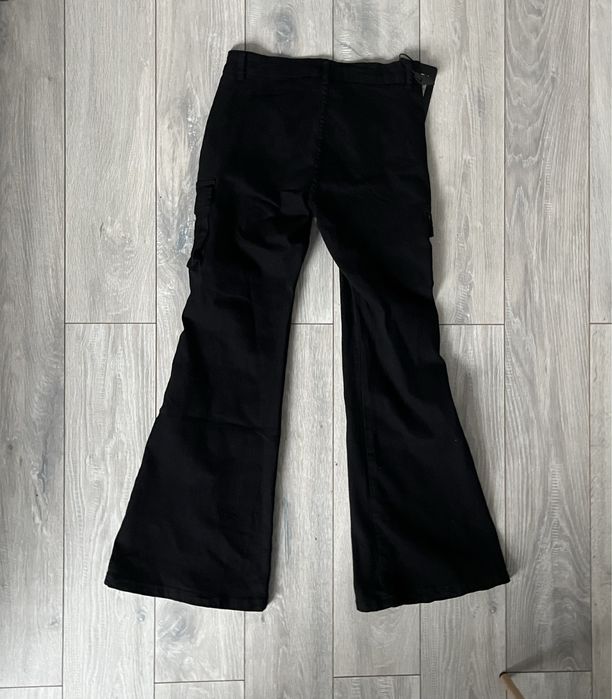 flared jeans штаны клеш джинси чорні