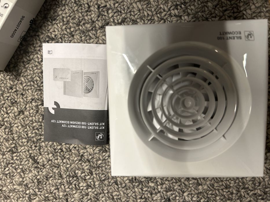 Extrator de WC da S&P silent 100 ecowatt de 12 V