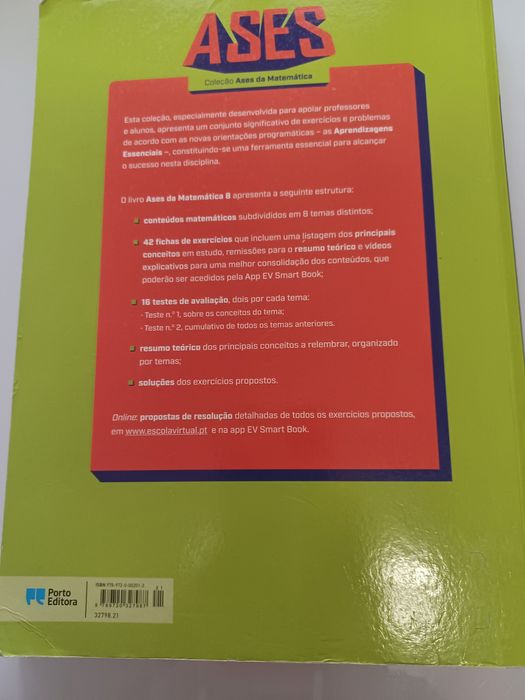 Livro Ases da Matemática 8 Ano ( apoio Matemática)