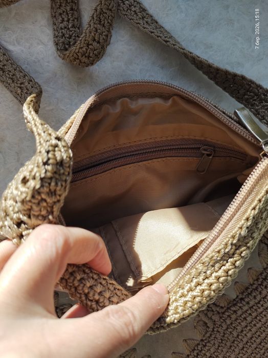 Плетена сумка кросбоді