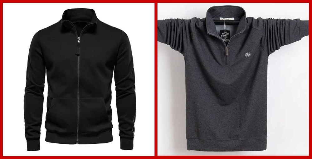 Новая мужская спортивная кофта под шею на замке (зипка, олимпийка).