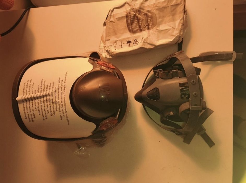 Maska 3m pełna i półmaska oraz zestaw 4kompletow filtrów