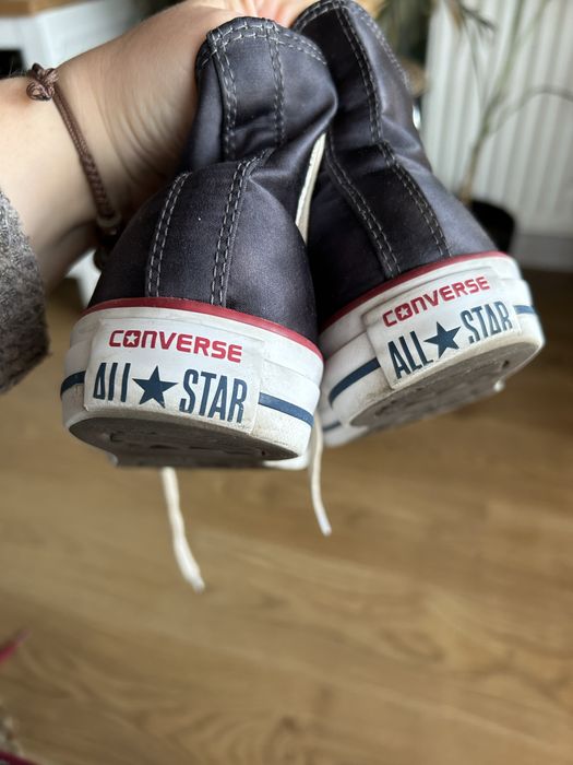 Czarne trampki converse za kostke, dlugie. R.36,5