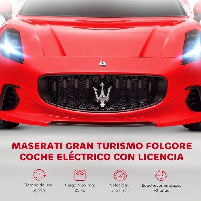 Carro elétrico para crianças de +3 anos Maserati Gran Turismo Folgore
