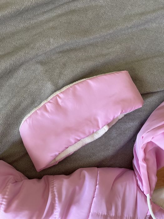 Зимовий рожевий комбінезон / комбінезон 74- 80 розмір