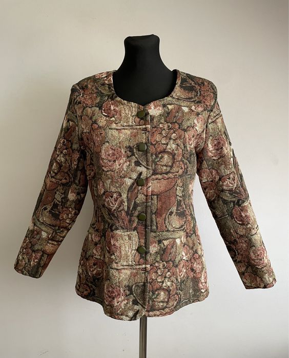 100% True Vintage żakardowy żakiet Mac Scott