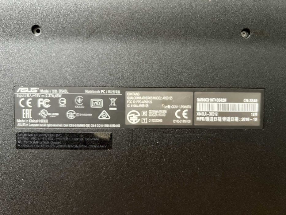 Vendo portátil Asus X540L