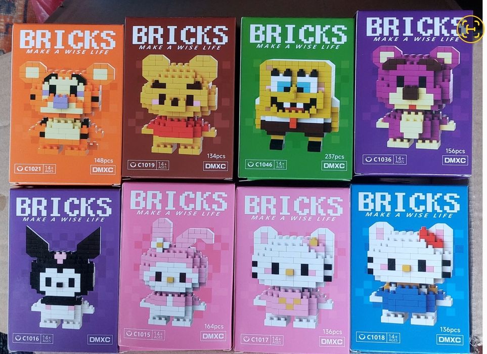 Конструктор 3Д пластикові міні блоки Розмір Фігур +/- 7 см Опт/Роздріб