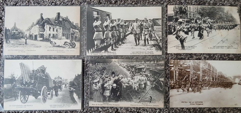 Postais e fotos de Exército Português e outros na I Guerra Mundial