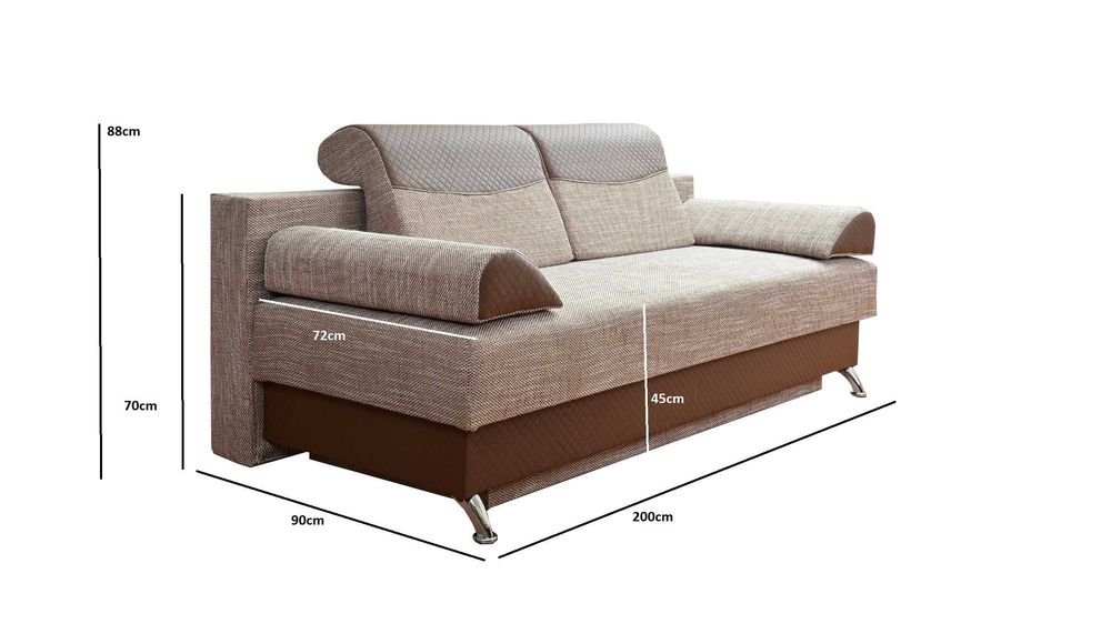 Kanapa Sofa Kamila. Gruby Bonell. Automat, Producent, 140x200,