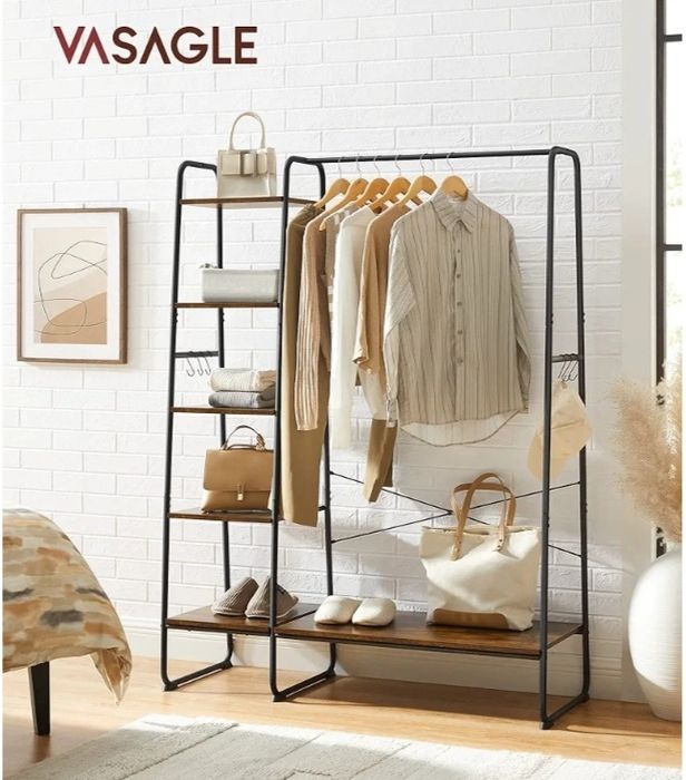 Stojak na ubrania z półką na buty