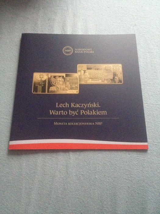 Folder 500 zł Lech Kaczyński 2020 r. J.Polski + 3 foldery gratis