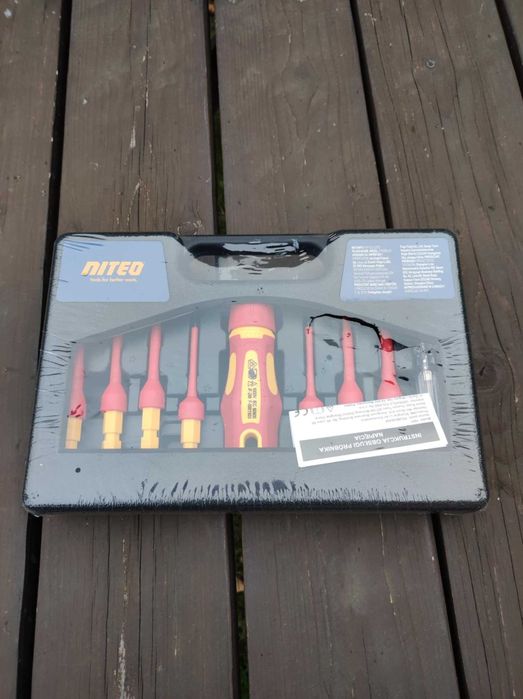 Niteo wkrętak izlowany wymienne groty antypoślizgowy elektryczne 9 el