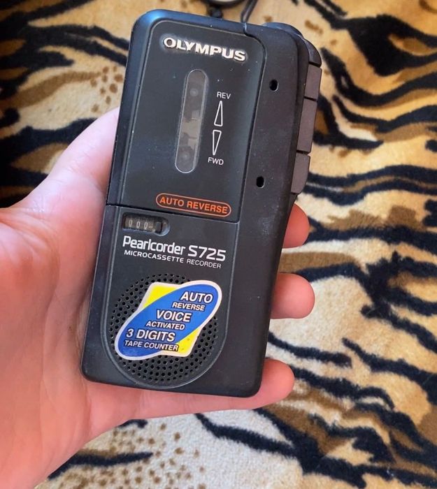 Винтажный микродиктофон Olympus Pearlcorder S725 (Кассетный / Япония)