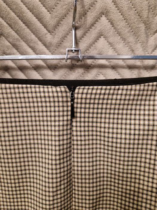 Mango SUIT 36 / S spódniczka mini w kratkę z klamrą asymetryczna