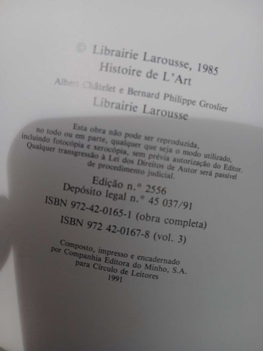 História da Arte Larousse – 3 volumes