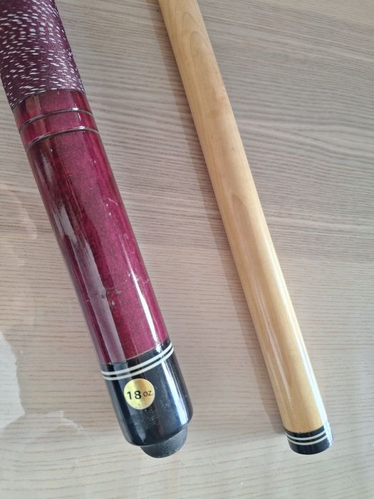 Taco de Bilhar / Snooker de 2 Peças – 1,50 m (Rosca de Metal)