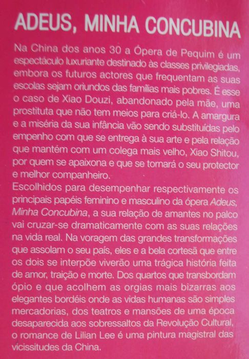 Adeus Minha Concubina de Lilian Lee