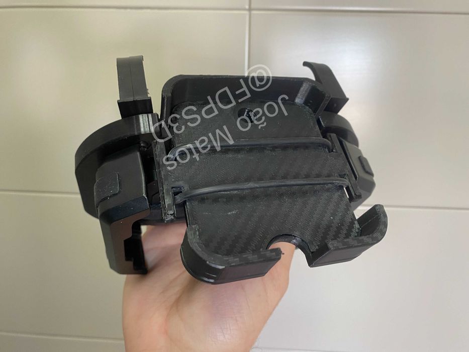 Suporte telemóvel e Racebox mini para volante de kart c/kit Sodi/Birel