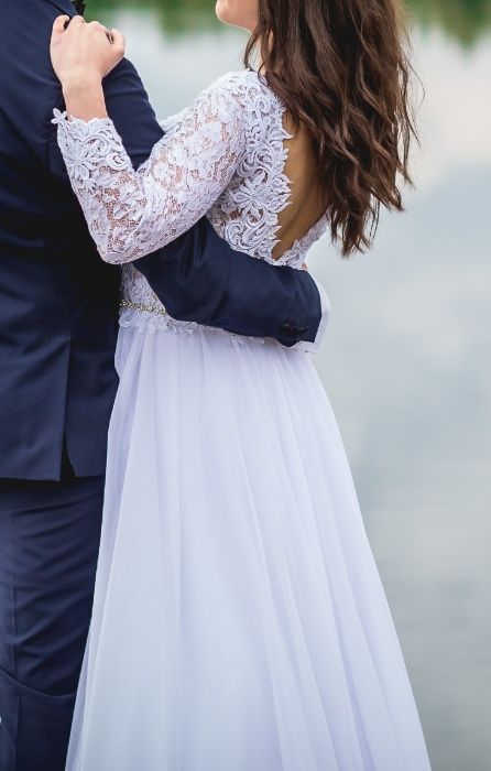 Biała suknia ślubna boho jak nowa !!!