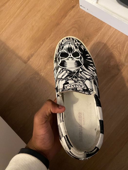 Sapatos slip-on de lona da Dsquared2