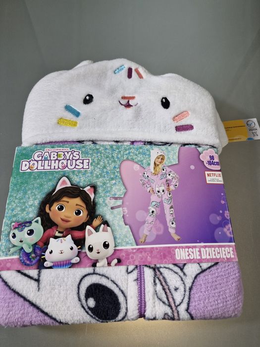 Koci Domek Gabi Kombinezon Pluszowy Piżama z Kapturem Rozmiar 98-104