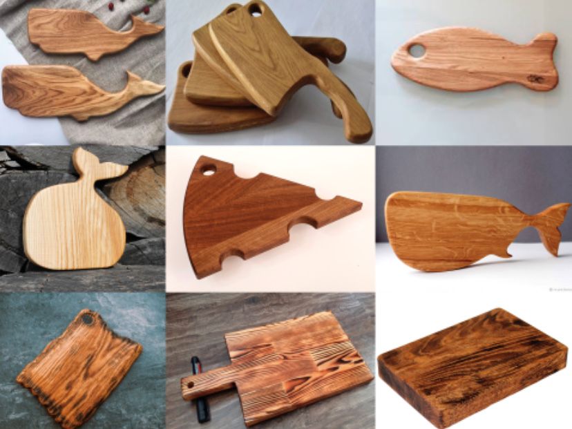 Кухонные деревянные доски , для подачи , разделочные