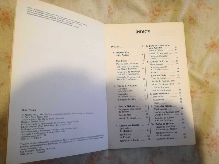 Livro de Receitas - Barbie