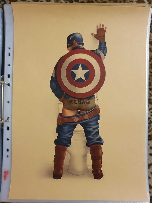 Plakat Captain America A3 30x42 Dekoracja idealny na prezent