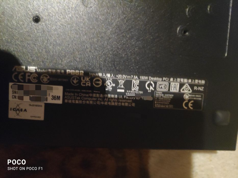 Pc Asus pb 62 Inter core i5