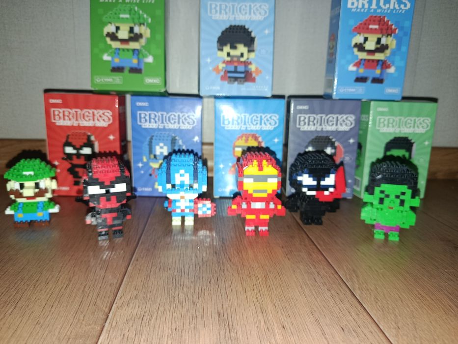 Конструктор Bricks фигурки  Герои MARVEL , Супер Марио