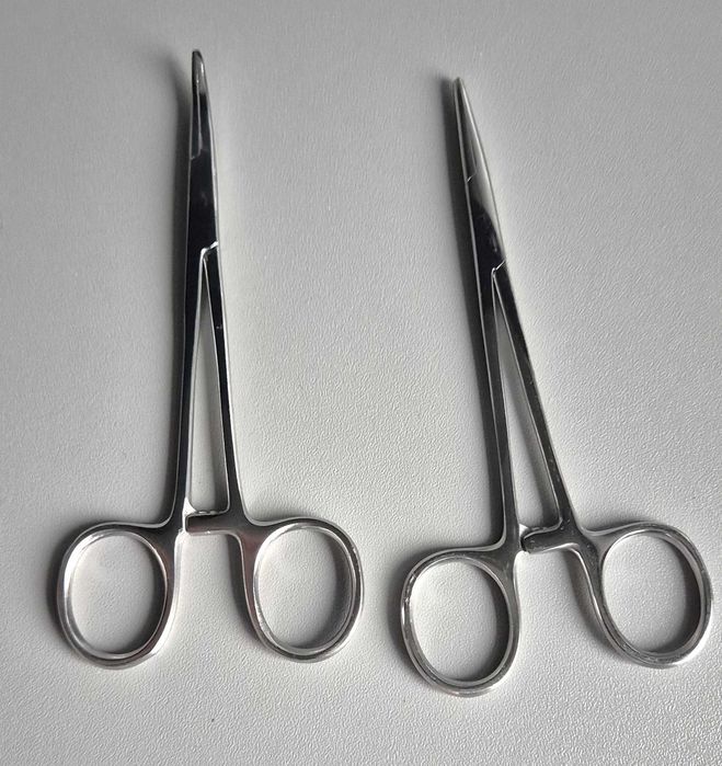Zestaw 2 szczypiec do piercingu pielęgnacji zwierząt samoblokujące się