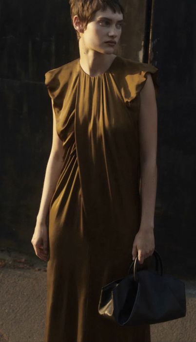 Сукня Cos draped cap sleeve midi dress