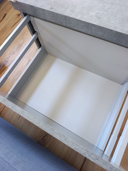 Stoliki kawowe do salonu 2 sztuki z szufladami