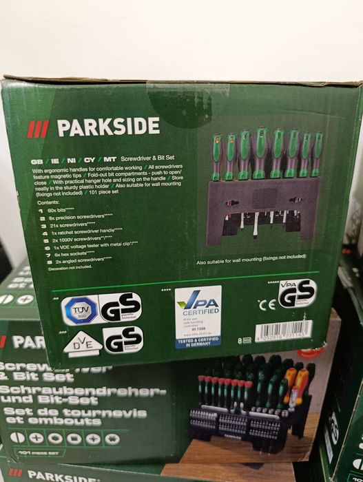 Великий набір викруток та біт 101шт Parkside, викрутки парксайд 101шт, набір викруток і біт parkside 101од