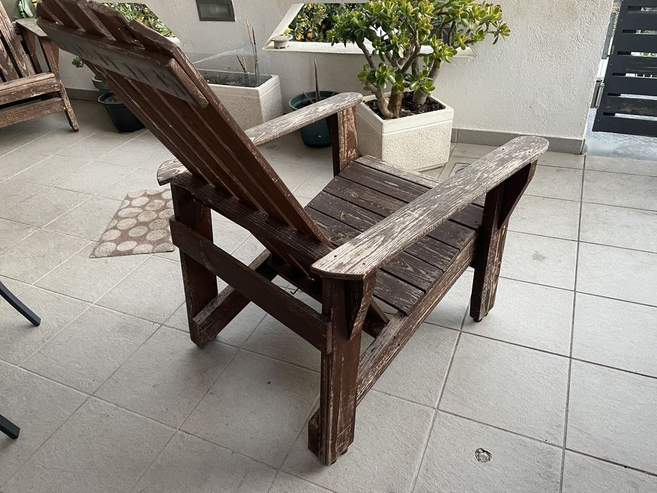 Cadeira Adirondack em madeira maciça – artesanal | feita à mão