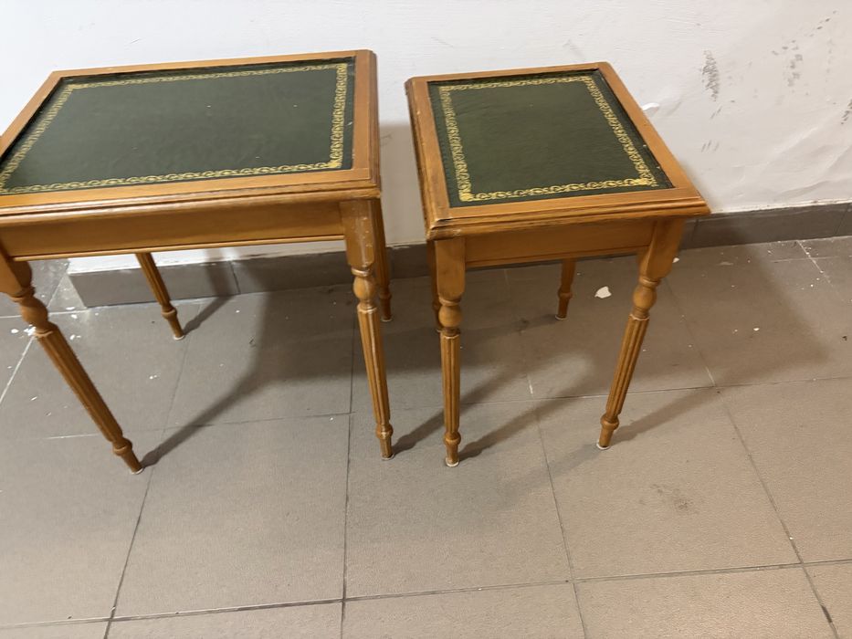 2 stoliki drewniane