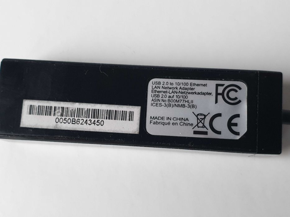 адаптер USB 2.0 to Ethernet 10/100 Мбіт/с  Amazonbasics