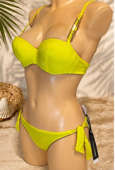 Nowy strój kąpielowy Andres Sarda Boheme neon żółty 70B/36 z metkami